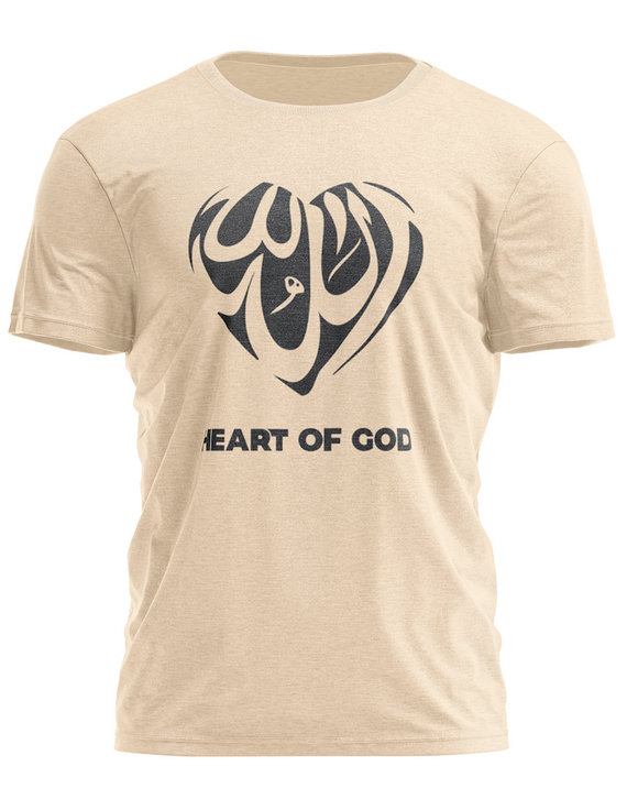 The Heart Of God T-Shirt-Black on Cream